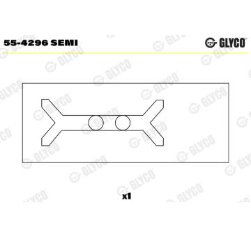 Lożiskové puzdro ojnice GLYCO 55-4296 SEMI