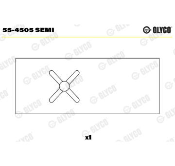 Ložiskové pouzdro, ojnice GLYCO 55-4505 SEMI