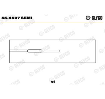 Loziskove pouzdro, ojnice GLYCO 55-4507 SEMI