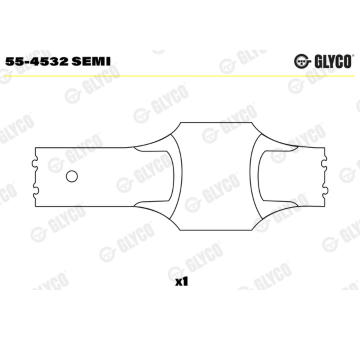 Loziskove pouzdro, ojnice GLYCO 55-4532 SEMI