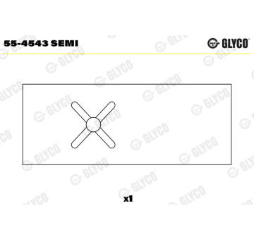 Lożiskové puzdro ojnice GLYCO 55-4543 SEMI