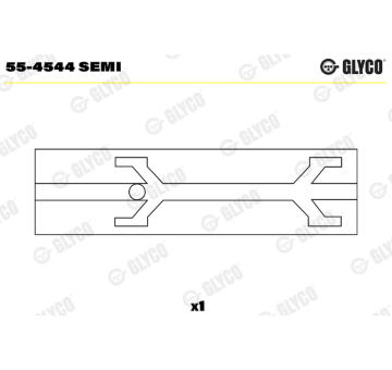 Lożiskové puzdro ojnice GLYCO 55-4544 SEMI