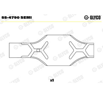 Loziskove pouzdro, ojnice GLYCO 55-4790 SEMI