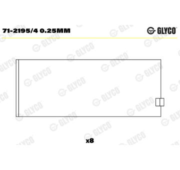 ojnicni lozisko GLYCO 71-2195/4 0.25mm