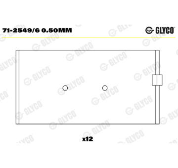 ojnicni lozisko GLYCO 71-2549/6 0.50mm