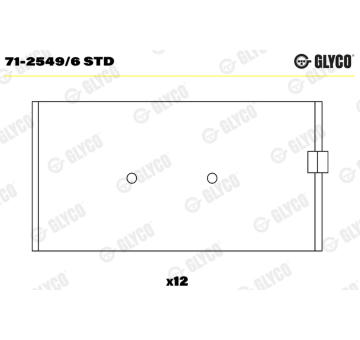 Ojničné lożisko GLYCO 71-2549/6 STD