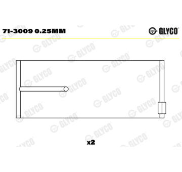 ojnicni lozisko GLYCO 71-3009 0.25mm