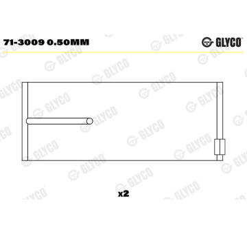 ojnicni lozisko GLYCO 71-3009 0.50mm