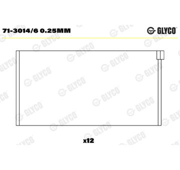 Ojniční ložisko GLYCO 71-3014/6 0.25mm