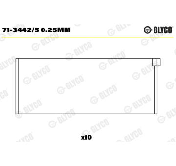 Ojniční ložisko GLYCO 71-3442/5 0.25mm