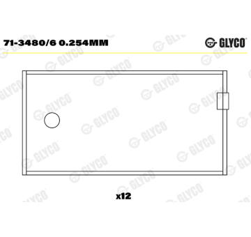 Ojniční ložisko GLYCO 71-3480/6 0.254mm