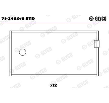 ojnicni lozisko GLYCO 71-3480/6 STD