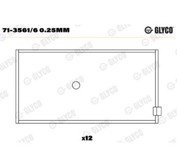 ojnicni lozisko GLYCO 71-3561/6 0.25mm