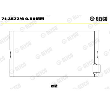 Ojniční ložisko GLYCO 71-3572/6 0.50mm