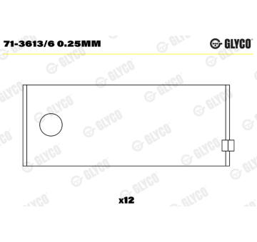 ojnicni lozisko GLYCO 71-3613/6 0.25mm