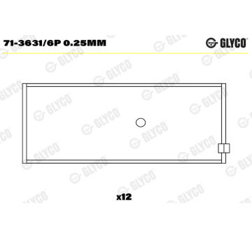 Ojniční ložisko GLYCO 71-3631/6P 0.25mm