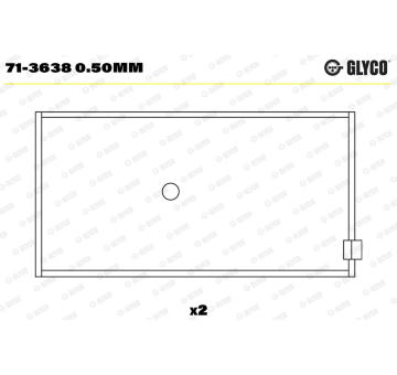 Ojniční ložisko GLYCO 71-3638 0.50mm