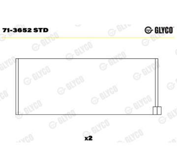 Ojniční ložisko GLYCO 71-3652 STD
