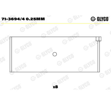 ojnicni lozisko GLYCO 71-3694/4 0.25mm