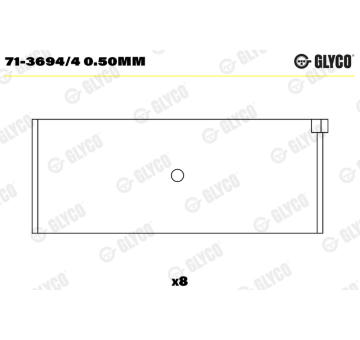 Ojniční ložisko GLYCO 71-3694/4 0.50mm