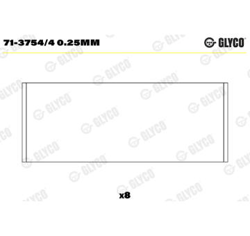 Ojniční ložisko GLYCO 71-3754/4 0.25mm