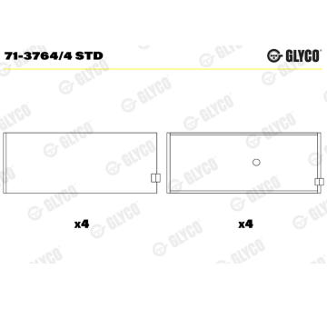 Ojniční ložisko GLYCO 71-3764/4 STD