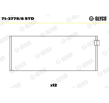 ojnicni lozisko GLYCO 71-3775/6 STD