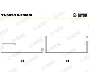 ojnicni lozisko GLYCO 71-3893 0.25MM