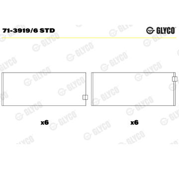 ojnicni lozisko GLYCO 71-3919/6 STD