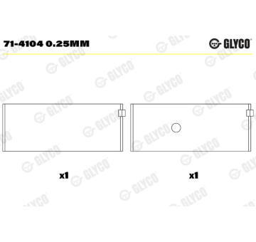 ojnicni lozisko GLYCO 71-4104 0.25mm