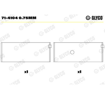 Ojniční ložisko GLYCO 71-4104 0.75mm