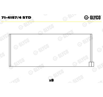 Ojniční ložisko GLYCO 71-4157/4 STD