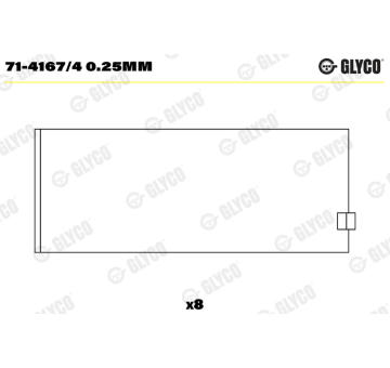 Ojniční ložisko GLYCO 71-4167/4 0.25mm