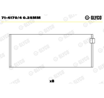 ojnicni lozisko GLYCO 71-4170/4 0.25mm