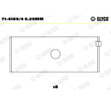 Ojniční ložisko GLYCO 71-4185/4 0.25mm