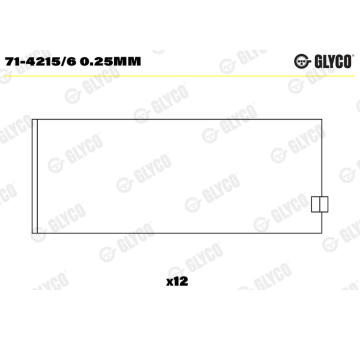 ojnicni lozisko GLYCO 71-4215/6 0.25mm