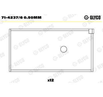 Ojniční ložisko GLYCO 71-4237/6 0.50mm