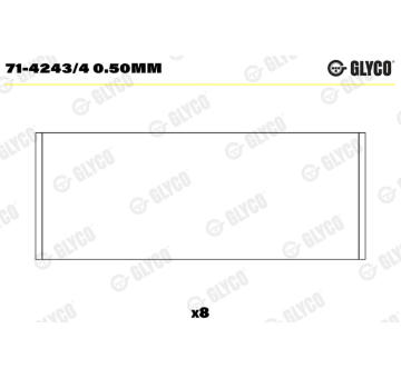 Ojniční ložisko GLYCO 71-4243/4 0.50mm