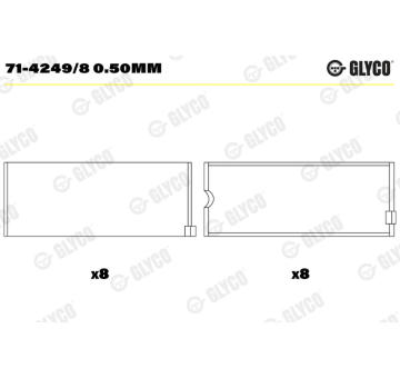 ojnicni lozisko GLYCO 71-4249/8 0.50mm