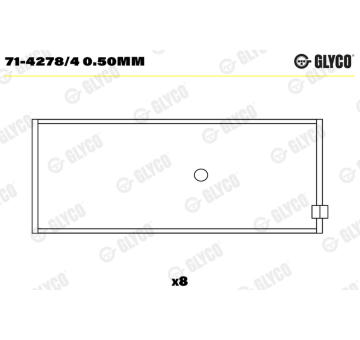 Ojničné lożisko GLYCO 71-4278/4 0.50mm