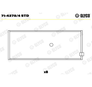Ojniční ložisko GLYCO 71-4278/4 STD