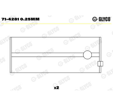 ojnicni lozisko GLYCO 71-4281 0.25mm