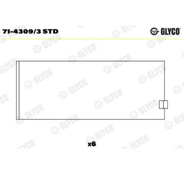 ojnicni lozisko GLYCO 71-4309/3 STD