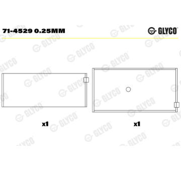 ojnicni lozisko GLYCO 71-4529 0.25mm