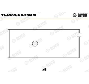 Ojniční ložisko GLYCO 71-4565/4 0.25mm