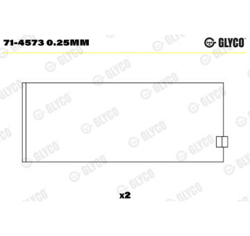 Ojničné lożisko GLYCO 71-4573 0.25mm