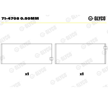 Ojničné lożisko GLYCO 71-4708 0.50mm