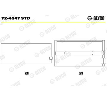 Loziska klikove hridele GLYCO 72-4547 STD