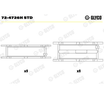 Loziska klikove hridele GLYCO 72-4726H STD