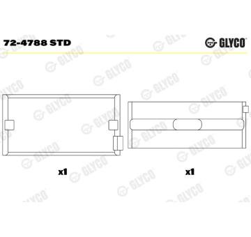 Loziska klikove hridele GLYCO 72-4788 STD